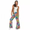 Disfraz Hippie Mujer Pantalón Estampado -Moda Halloween 5055305428030.main