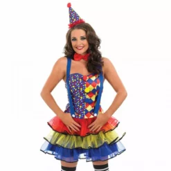Disfraz Payaso Mujer Sexy Con Tutu -Moda Halloween 5 0 5055305431092.pt01