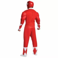 Disfraz Power Ranger Rojo Adulto -Moda Halloween 79729 back