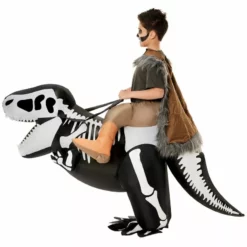 Disfraz Montar En Un Esqueleto De T-Rex Hinchable Para Niños -Moda Halloween 887513090670.pt02