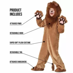 Kids Lion Deluxe Costume 12 Kids Lion Deluxe Costume -Moda Halloween 887513098836.pt02