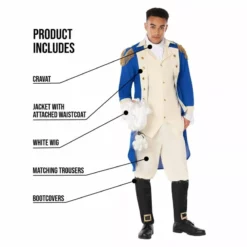Men's George Washington Costume -Moda Halloween 887513098966.pt01