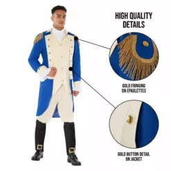 Men's George Washington Costume -Moda Halloween 887513098966.pt02