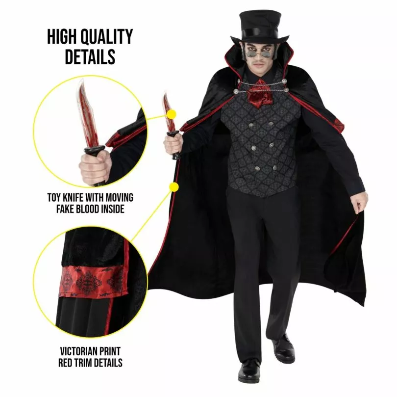 Men's Jack The Ripper Costume 7 Men's Jack The Ripper Costume - Imagen 5