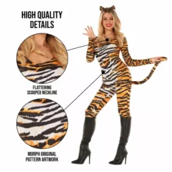 Disfraz De Tiger Para Mujeres -Moda Halloween 887513099109.pt02