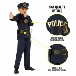 Kids US Cop Sergeant Costume -Moda Halloween 887513099703.pt02