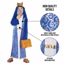 Kids Blue Nativity King Costume -Moda Halloween 887513100010.pt02