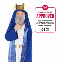 Kids Blue Nativity King Costume -Moda Halloween 887513100010.pt03