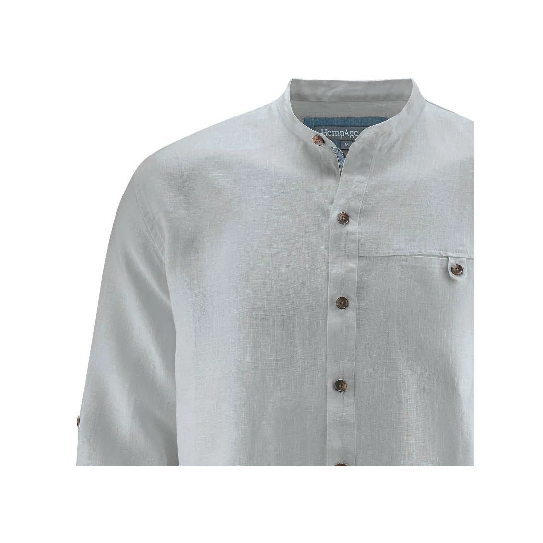 Hempage Camisa De Cuello Mandarín - Pure Hemp 3 Hempage Camisa De Cuello Mandarín - Pure Hemp
