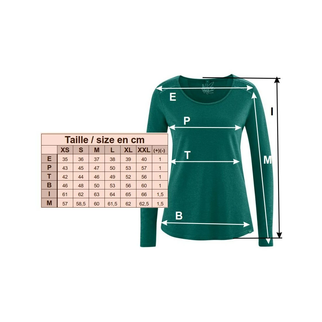 Hempage Camiseta Manga Larga Encaje Decoración 4 Hempage Camiseta Manga Larga Encaje Decoración - Imagen 2