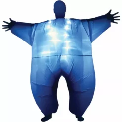 Disfraz De Morphsuit Gigante Azul Hinchable Con Luz