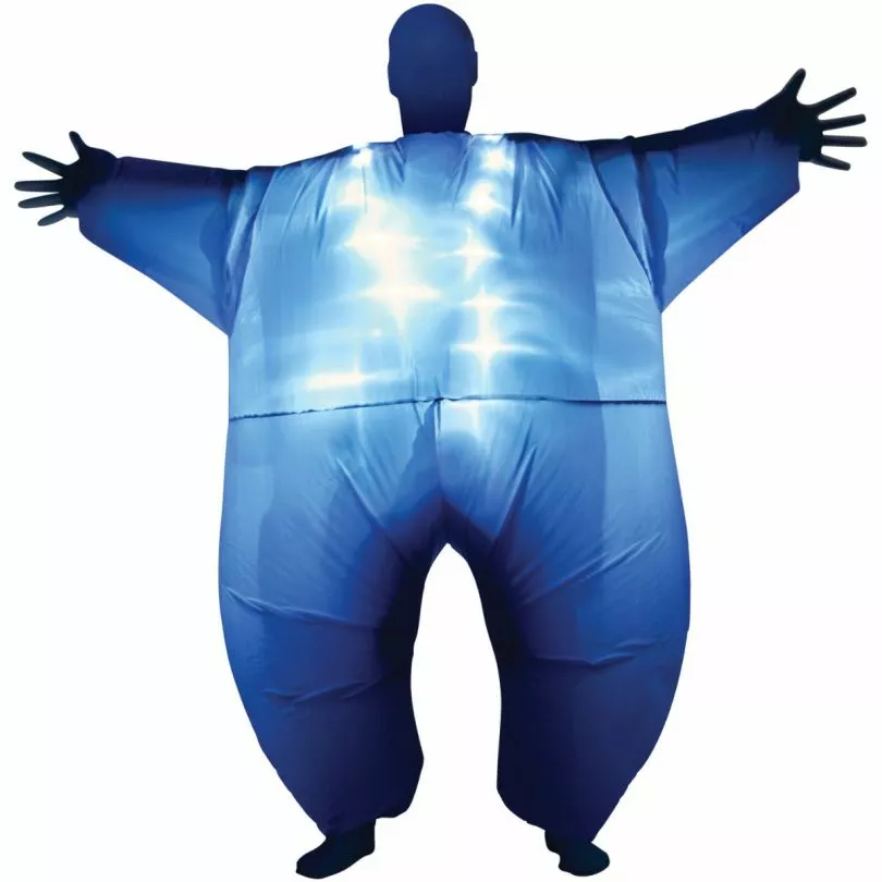 Disfraz De Morphsuit Gigante Azul Hinchable Con Luz 3 Disfraz De Morphsuit Gigante Azul Hinchable Con Luz