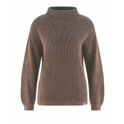 Hempage Jersey Estilo Acanalado Con Cuello Alto