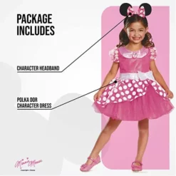 Disfraz Minnie Mouse Niña Rosa Deluxe -Moda Halloween kids deluxe minnie mouse costume pink 2