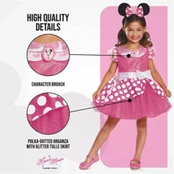 Disfraz Minnie Mouse Niña Rosa Deluxe -Moda Halloween kids deluxe minnie mouse costume pink 3