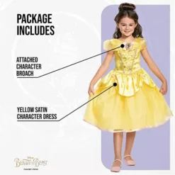 Disfraz Bella Y Bestia Niña Deluxe 9 Disfraz Bella Y Bestia Niña Deluxe -Moda Halloween kids disney belle deluxe costume 2