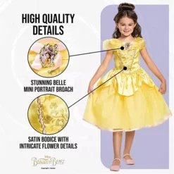 Disfraz Bella Y Bestia Niña Deluxe 10 Disfraz Bella Y Bestia Niña Deluxe -Moda Halloween kids disney belle deluxe costume 3