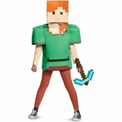 Disfraz Minecraft Niño -Moda Halloween kids minecraft alex costume classic