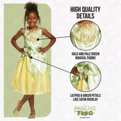 Disfraz Tiana Niña Deluxe -Moda Halloween kids princess tiana deluxe costume 3