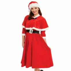 Disfraz Papa Noel Mujer Con Capa -Moda Halloween m1 4 2 4223 1