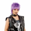 Peluca Morada Mujer Rockera -Moda Halloween m1 4 4 4431