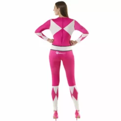 Disfraz De Power Rangers Rosa Para Mujeres 9 Disfraz De Power Rangers Rosa Para Mujeres -Moda Halloween m1 c l classic power ranger pink womens back