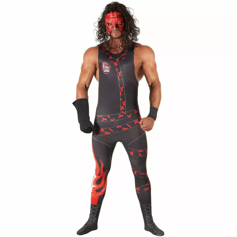 Disfraz De Lucha Libre Kane WWE Adulto 5 Disfraz De Lucha Libre Kane WWE Adulto - Imagen 3