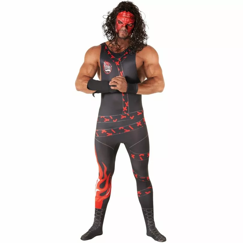 Disfraz De Lucha Libre Kane WWE Adulto 4 Disfraz De Lucha Libre Kane WWE Adulto - Imagen 2