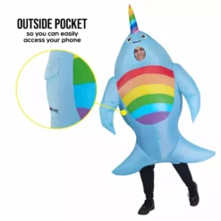 Disfraz De Narval Gigante Hinchable -Moda Halloween mcgina narwhaal inflatable adult feature 02