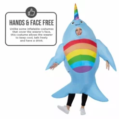 Disfraz De Narval Gigante Hinchable -Moda Halloween mcgina narwhaal inflatable adult feature 03