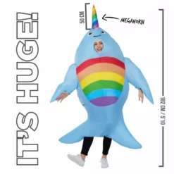 Disfraz De Narval Gigante Hinchable -Moda Halloween mcgina narwhaal inflatable adult feature 04