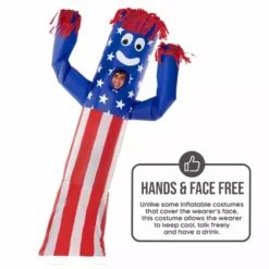 Disfraz De Bailarin USA Hinchable -Moda Halloween mcgiuswm usa wavy arm guy adult feature 02