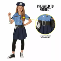 Disfraz De Policía Azul Para Niñas 12 Disfraz De Policía Azul Para Niñas -Moda Halloween mckbp kids police blue5