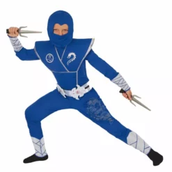 Disfraz De Ninja Dragón Azul Para Niños