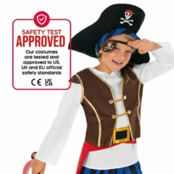 Disfraz De Pirata A Rayas Azules Para Niños -Moda Halloween mckbsp pirate blue kids feature4