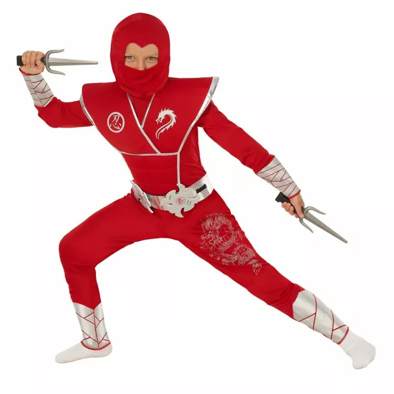 Disfraz De Ninja Dragón Rojo Para Niños 3 Disfraz De Ninja Dragón Rojo Para Niños