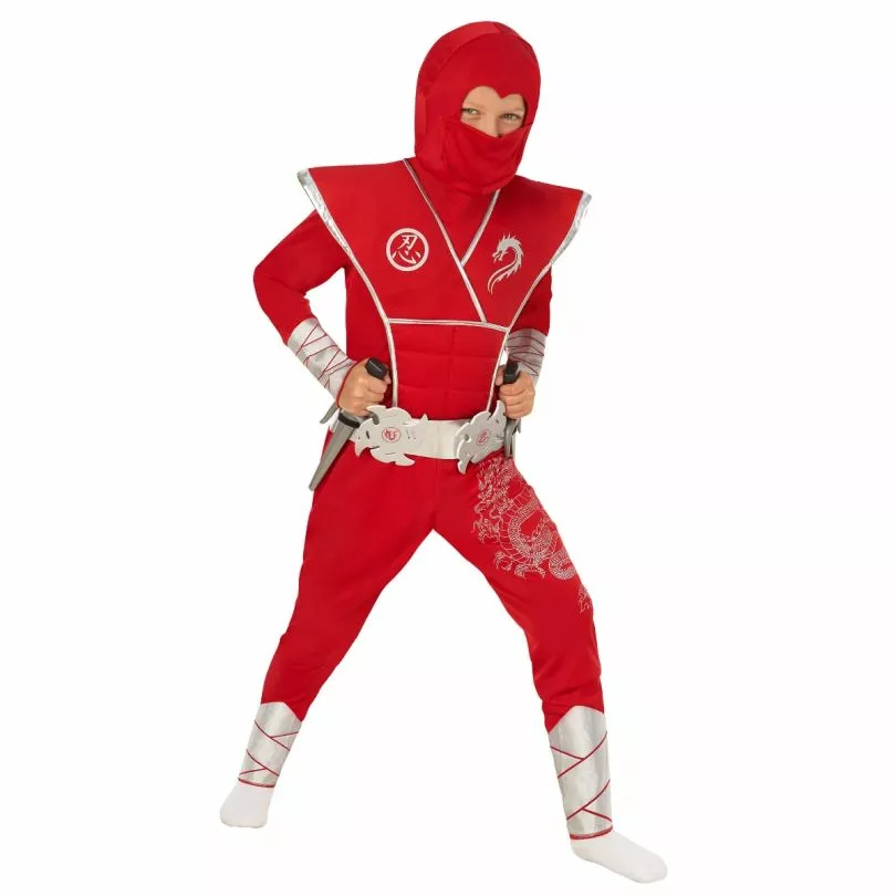 Disfraz De Ninja Dragón Rojo Para Niños 4 Disfraz De Ninja Dragón Rojo Para Niños - Imagen 2