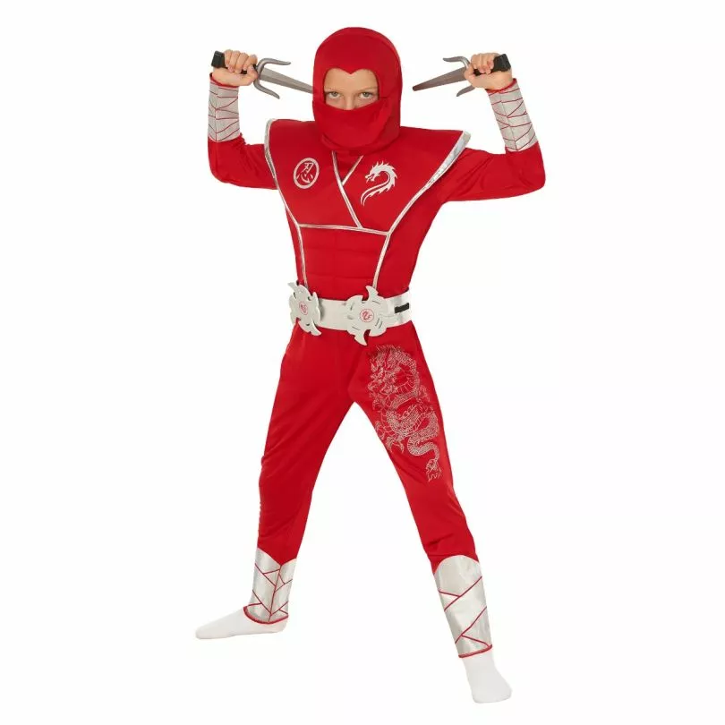 Disfraz De Ninja Dragón Rojo Para Niños 5 Disfraz De Ninja Dragón Rojo Para Niños - Imagen 3