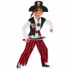 Disfraz De Pirata A Rayas Rojas Para Niños -Moda Halloween mckrsp pirate red kids 01