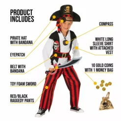 Disfraz De Pirata A Rayas Rojas Para Niños 14 Disfraz De Pirata A Rayas Rojas Para Niños -Moda Halloween mckrsp pirate red kids feature 012