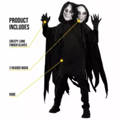 Disfraz De Necrófago De Dos Cabezas Para Niños -Moda Halloween mcktgh two headed ghoul kids feature 1