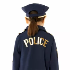 Kids US Cop Sergeant Costume -Moda Halloween mckups us police cop kids back closeup