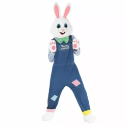 Disfraz De Conejo De Pascua Con Peto Para Hombre -Moda Halloween mcmdebm bunny dungarees 02