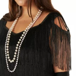 Disfraz De Flapper Años 20 -Moda Halloween mcwbf flapper plus closeup