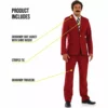 Disfraz Presentador Del Noticias Hombre -Moda Halloween mens anchorman costume includes