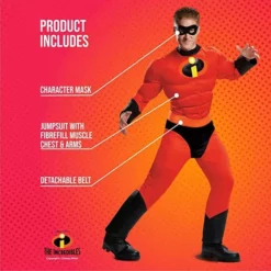 Los Increibles Disfraz Mr Increíble Hombre Clásico -Moda Halloween mens mr incredible costume 2