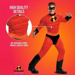 Los Increibles Disfraz Mr Increíble Hombre Clásico -Moda Halloween mens mr incredible costume 3