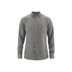 Hempage Muy Delgada Camisa De Cáñamo Puro - Bolsillo En El Pecho