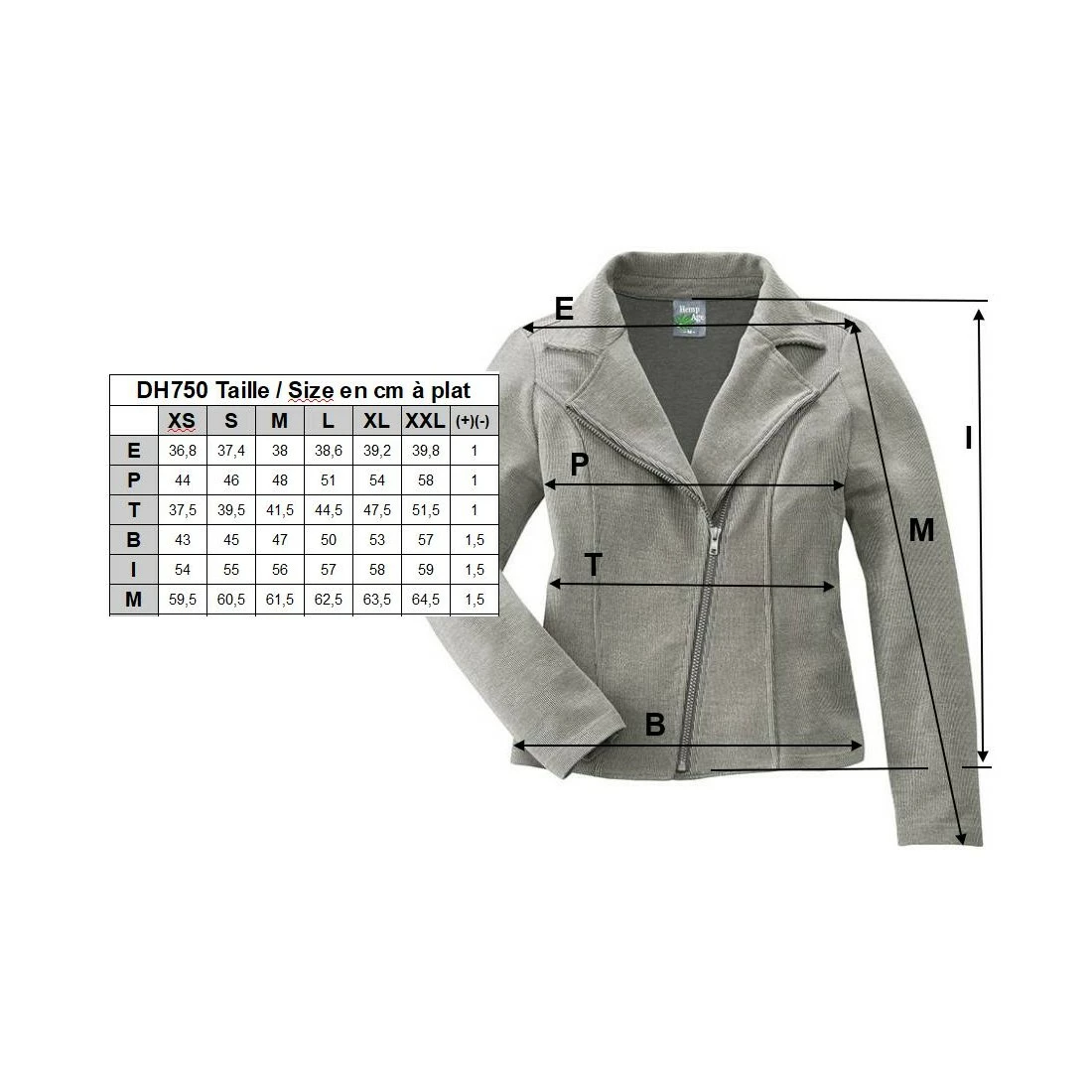 Hempage Orgánica Y Vegetariana Chaqueta - Tipo Motorista 4 Hempage Orgánica Y Vegetariana Chaqueta - Tipo Motorista - Imagen 2