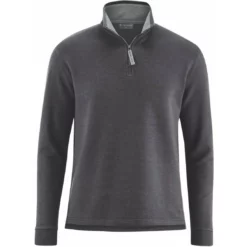 Hempage Sudadera De Cuello Contrastante Con Cremallera